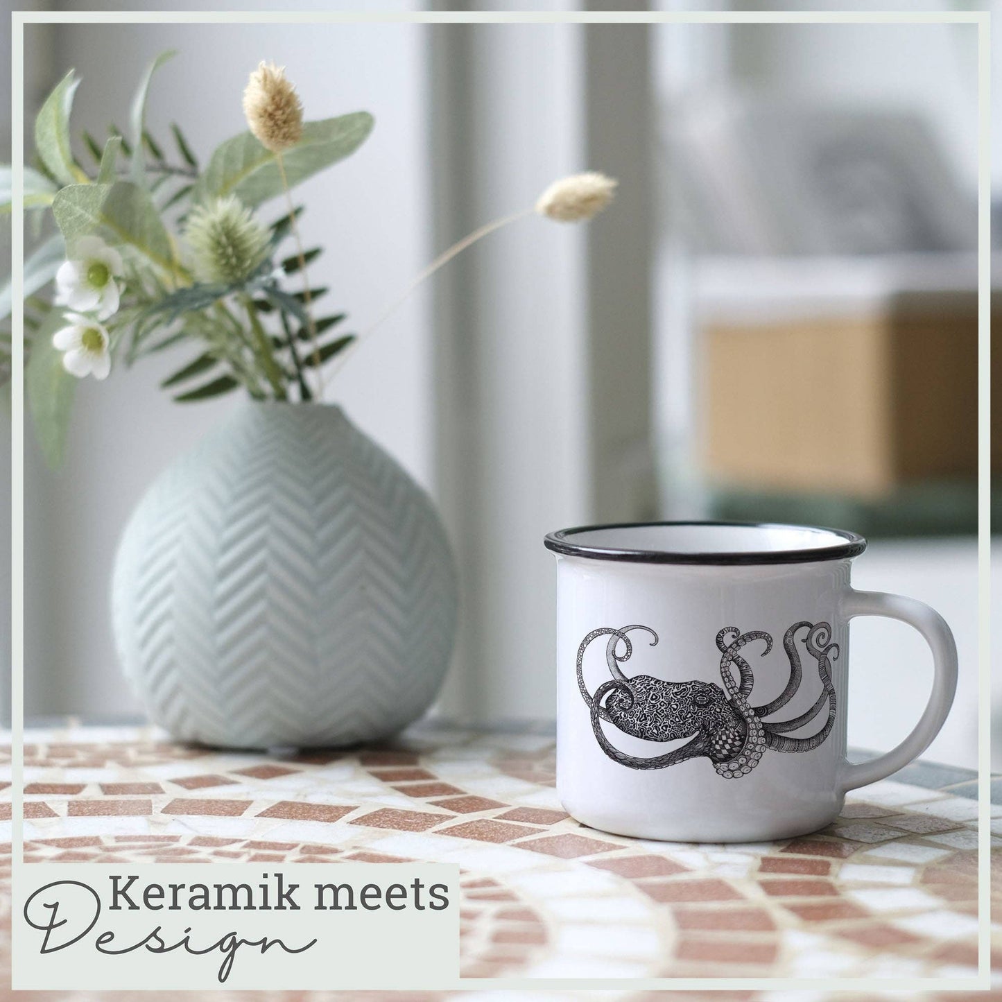 Ceramic mug — octopus