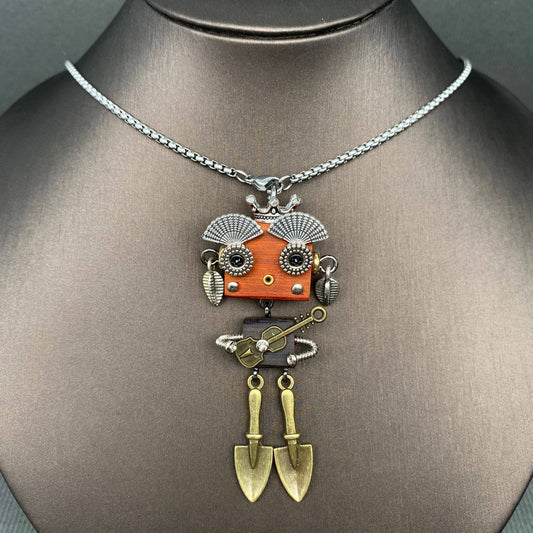Multiple Styles Handmade Robot Charm Necklace - MIO68929