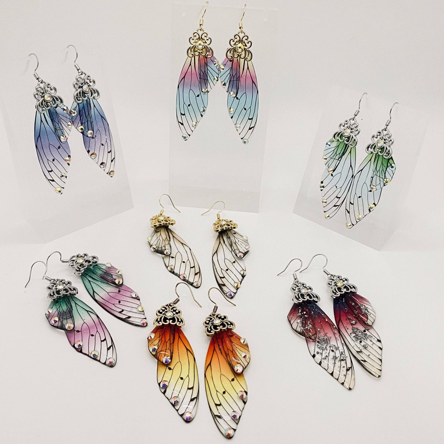Handmade Fairy Wings Earrings Insect Butterfly Wing