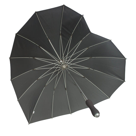 Heart Shaped Umbrella by Soake in Grey - BCSHGR: Grey