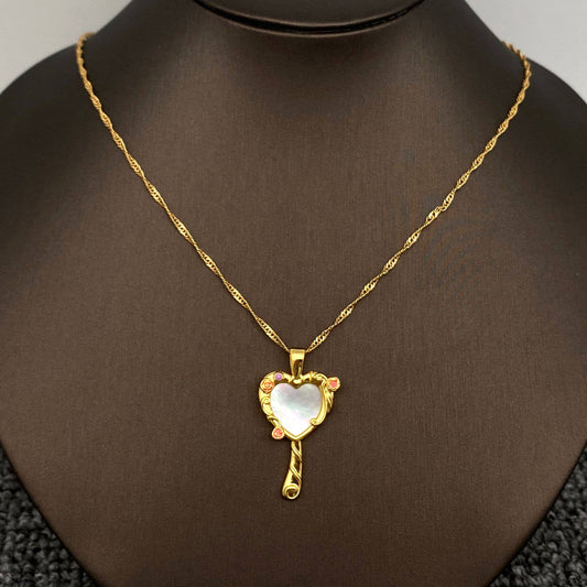 Fairy Tales Magic Mirror Charm Pendant Necklace