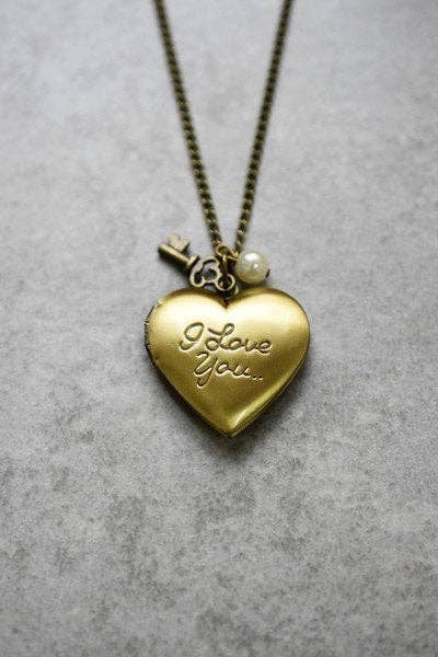 Personalised Heart Photo Medallion Key Pendant