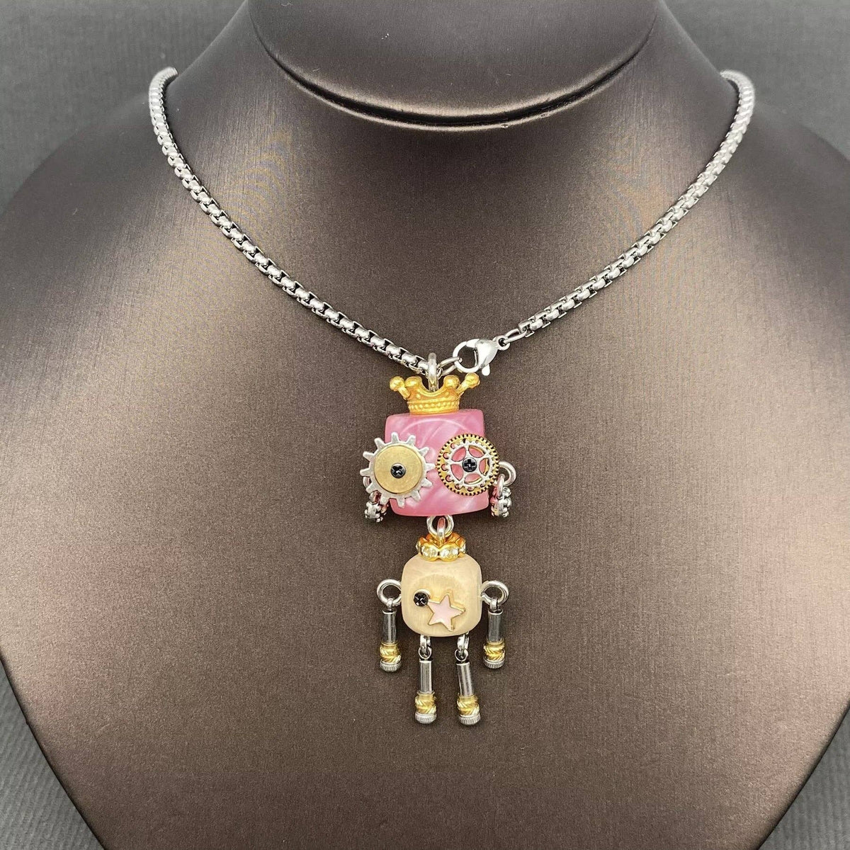 Multiple Styles Handmade Robot Charm Necklace - MIO72912