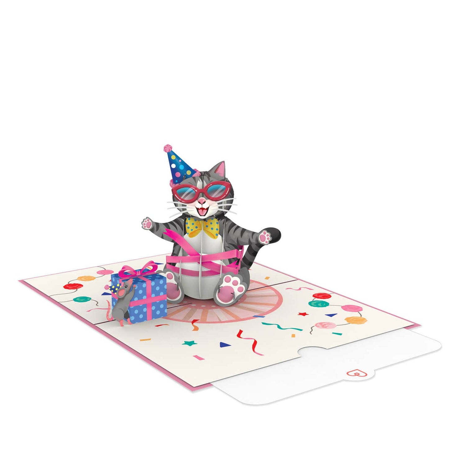 Birthday cat pop up card