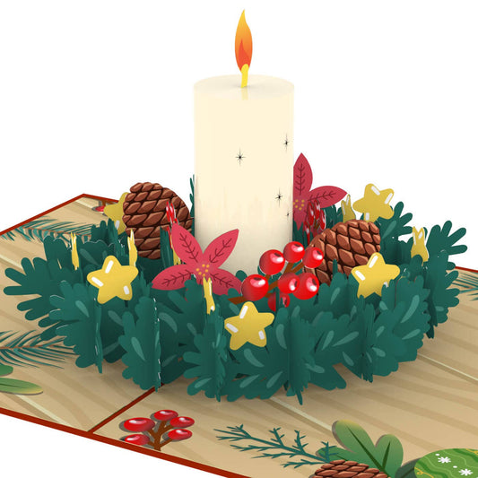 Christmas Wreath Pop Up Card | 3D Christmas Card