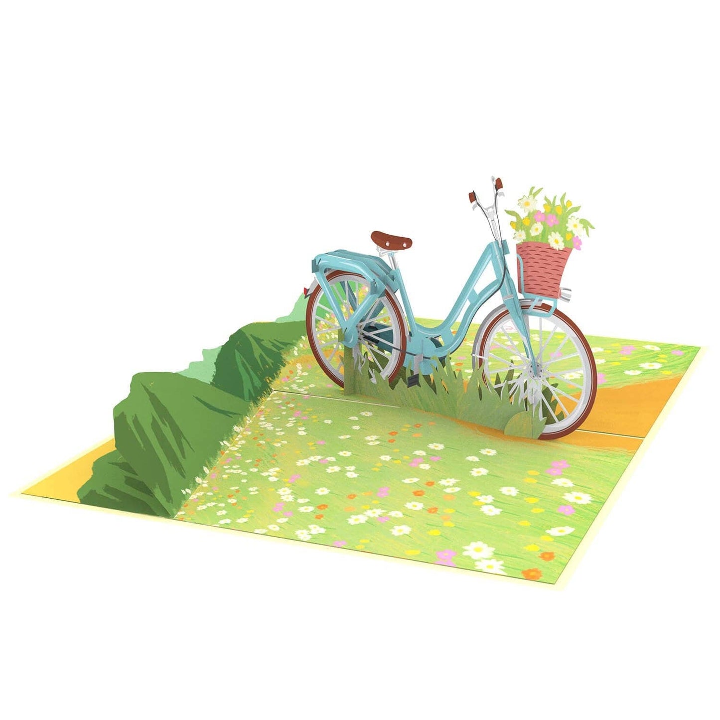 Bicycle with flower pop-up card