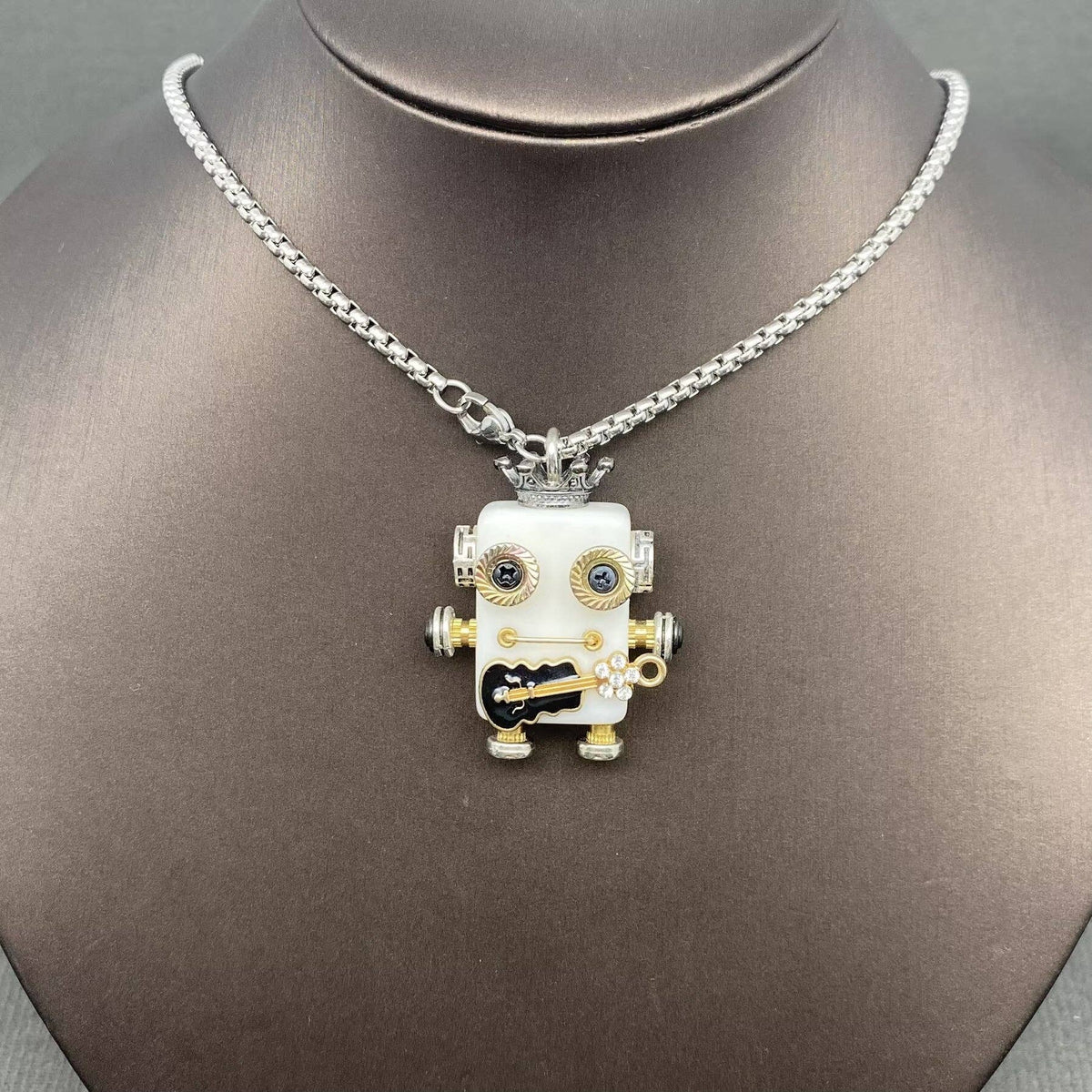 Multiple Styles Handmade Robot Charm Necklace - MIO72912