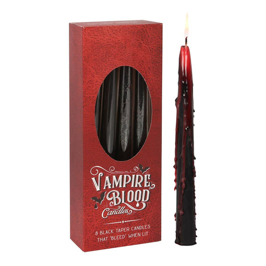 8 gotische Vampir-Blut-Stumpenkerzen-Set