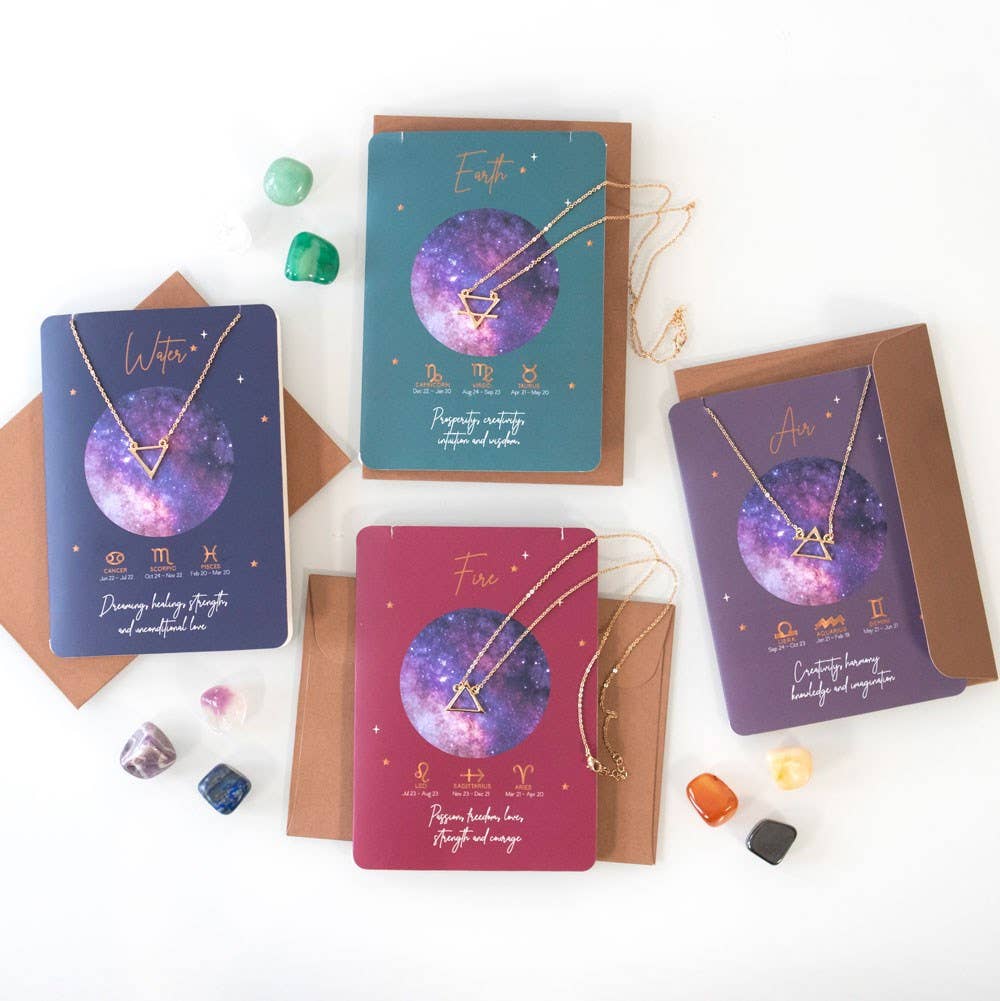 Air Element Zodiac Necklace on Greeting Card