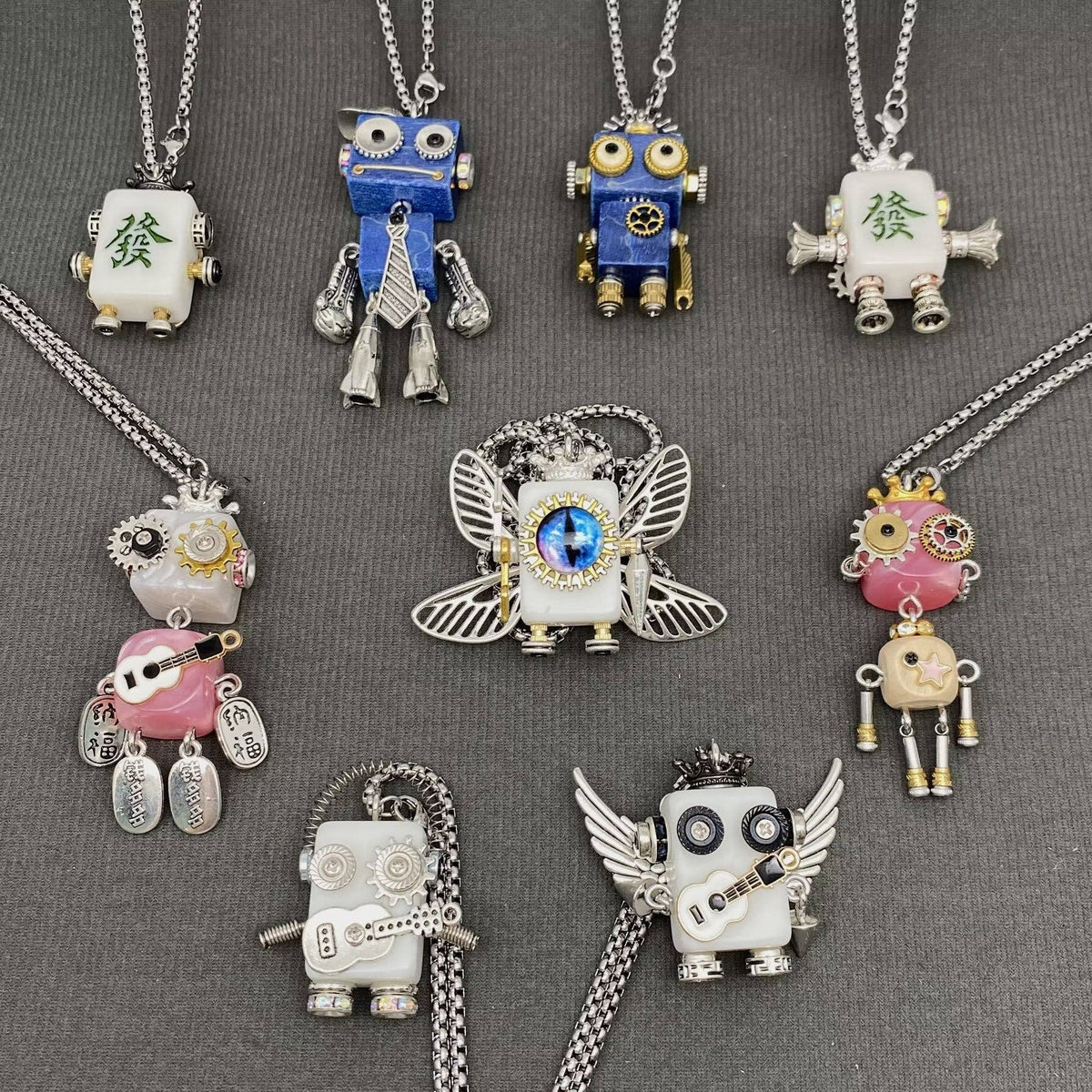 Multiple Styles Handmade Robot Charm Necklace - MIO72912
