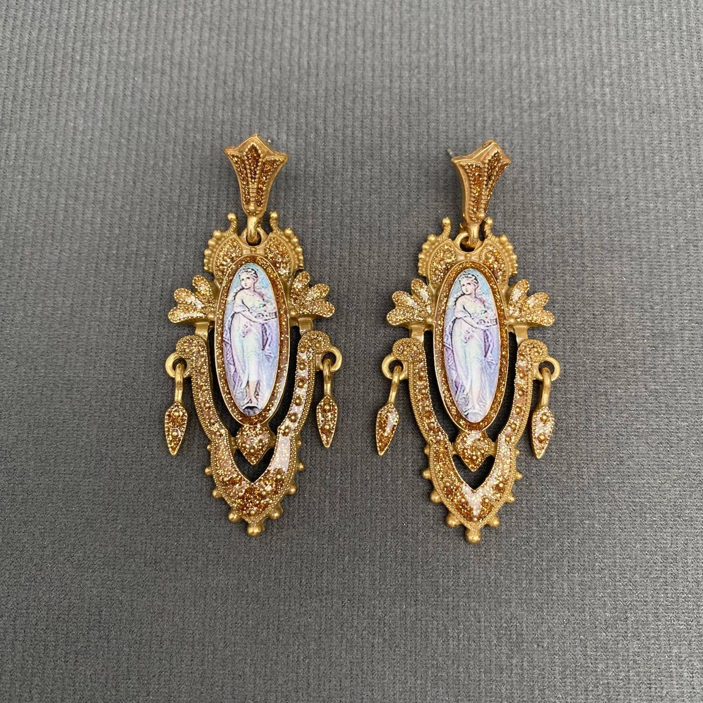 Vintage Portrait Earrings