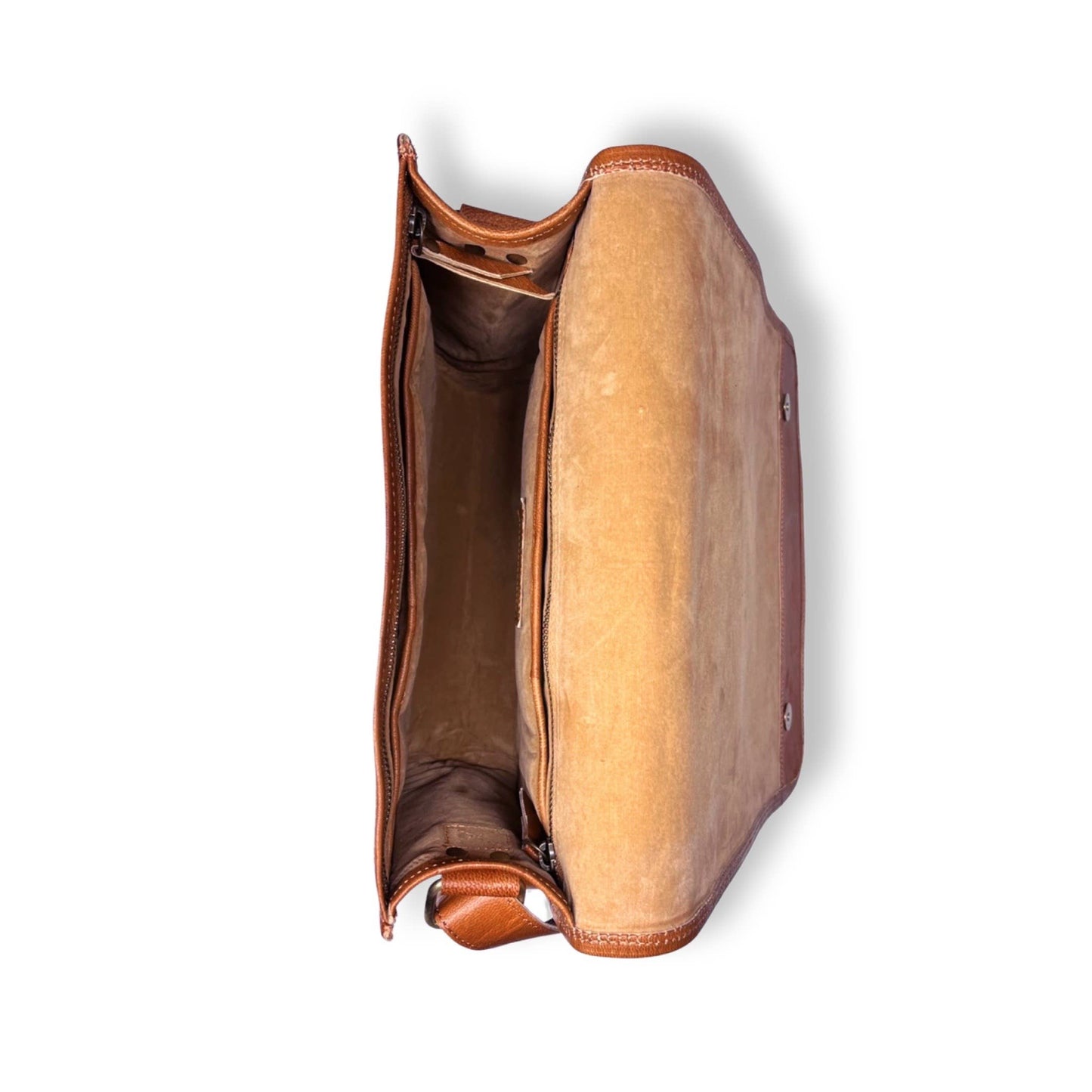 Umhängetasche aus Cognac-Leder 26cm