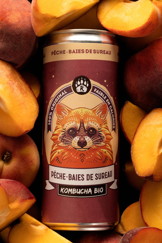 R-KOMBUCHA - Peach & Elderberry - 33cl can