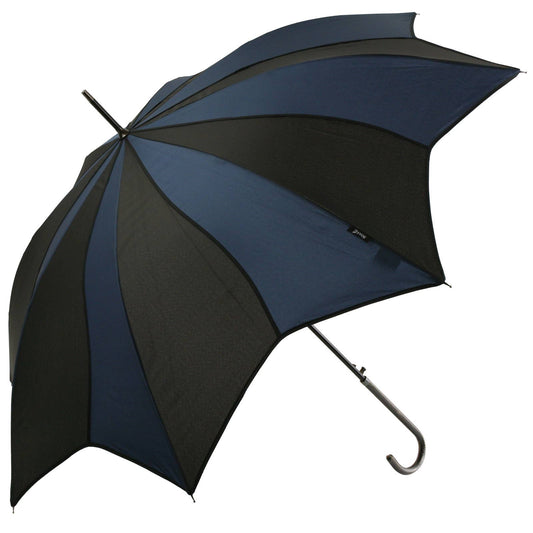 Blue and Black Swirl Umbrella - EDSSWBB: Beige