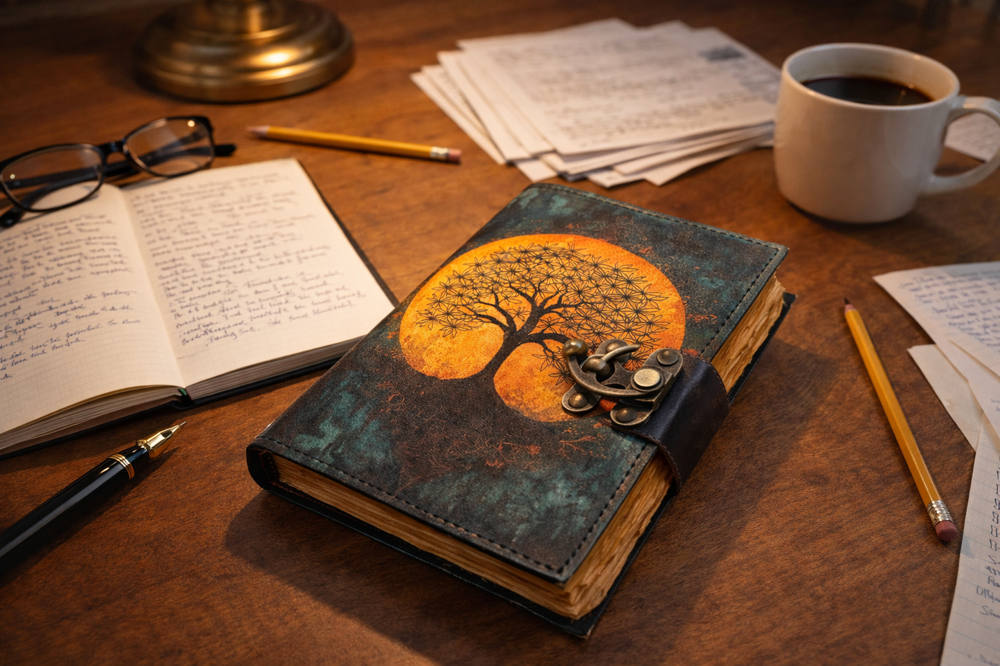 Leder Notizbuch Lebensbaum