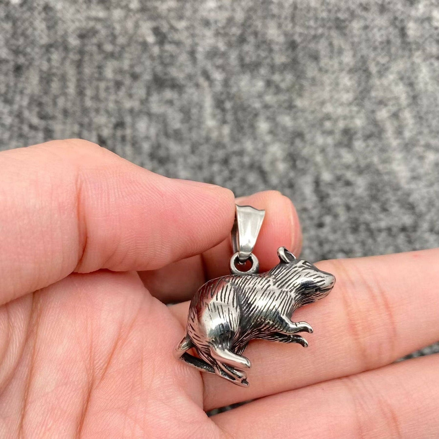 Stainless Steel Mouse Charm Pendant - MJ/MNP