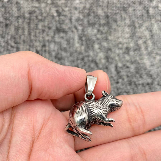 Stainless Steel Mouse Charm Pendant - MJ/MNP