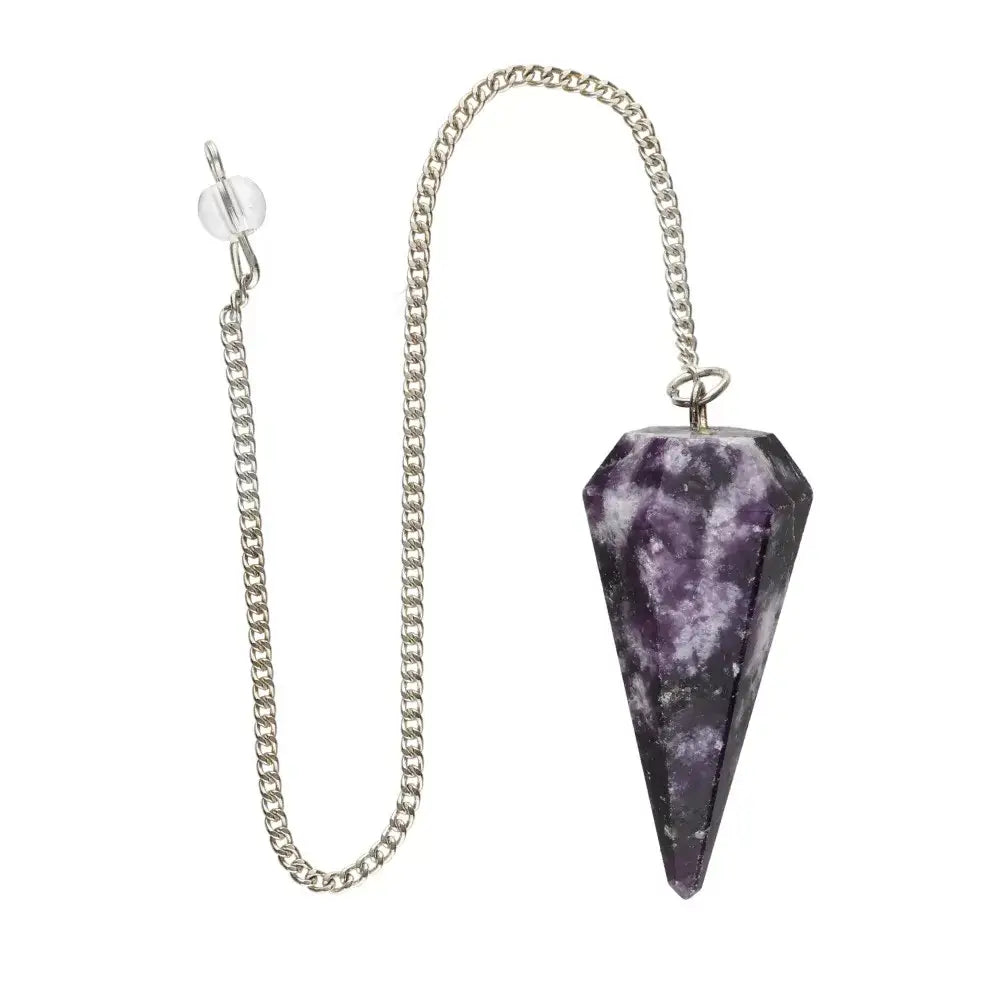 Faceted Lepidolite Mica Pendulum (FAC5)