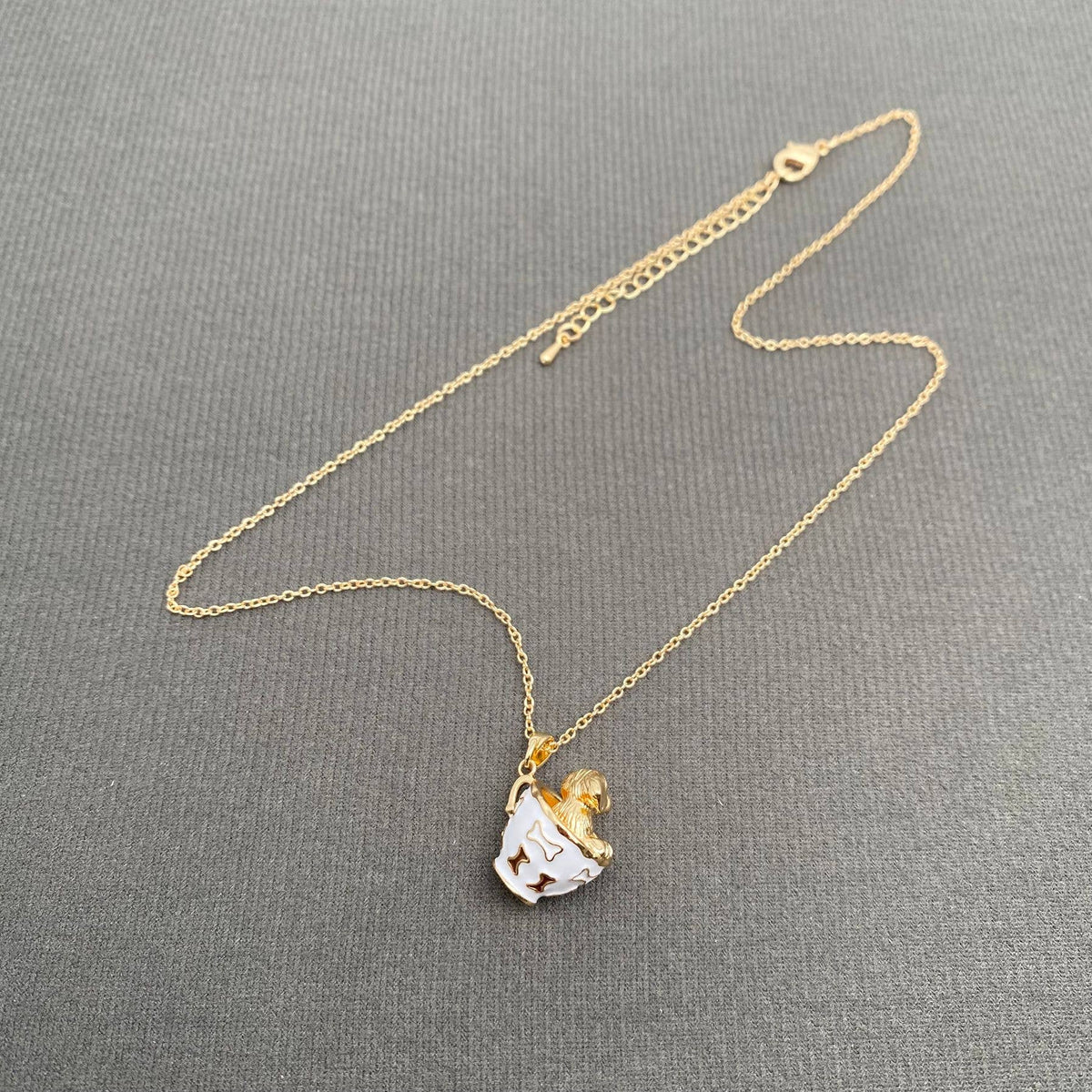 Various Styles of Small Animals In A Teacup Charm Necklace