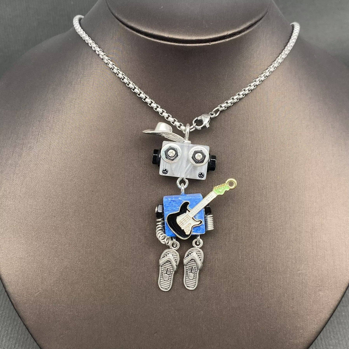Multiple Styles Handmade Robot Charm Necklace - MIO72911