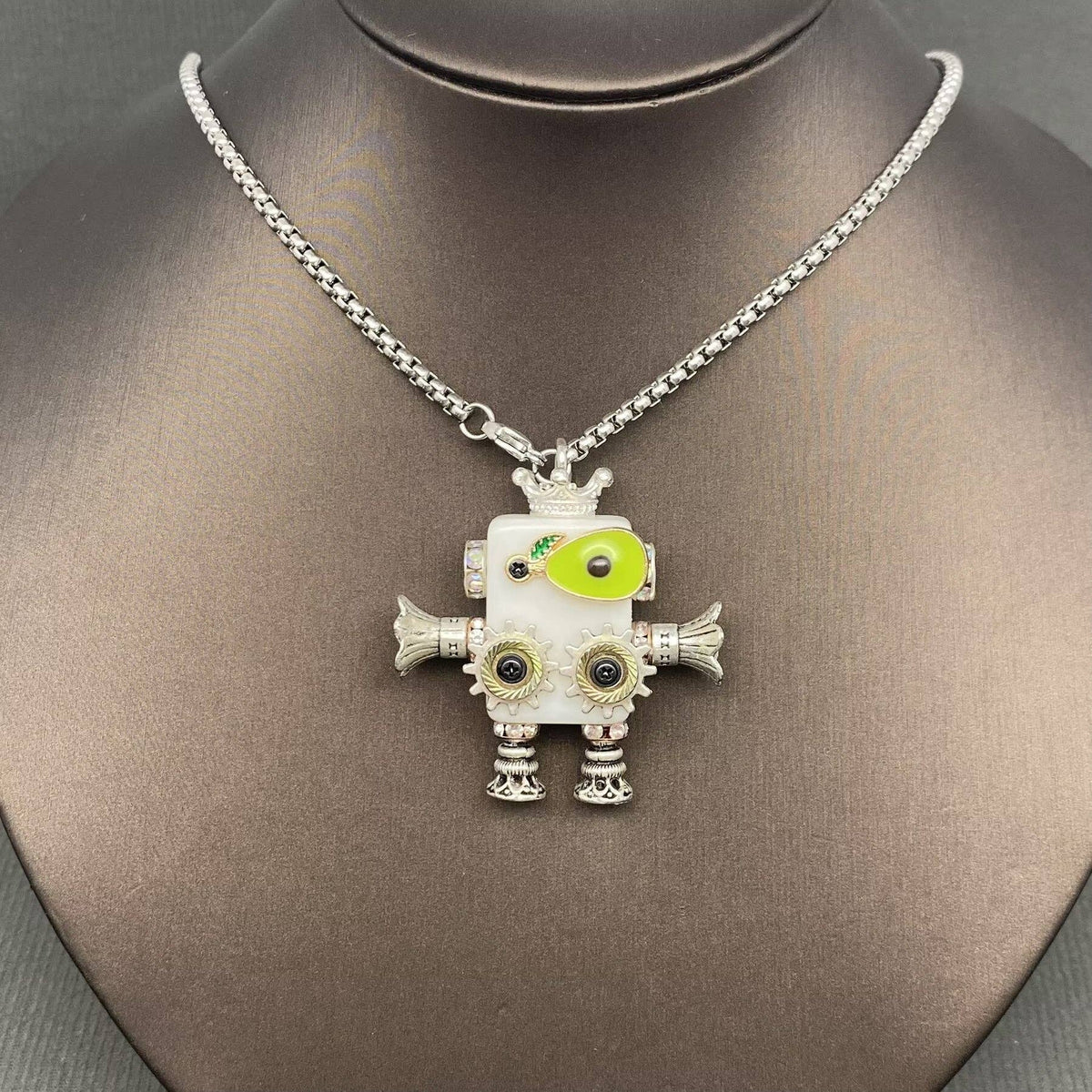 Multiple Styles Handmade Robot Charm Necklace - MIO72912