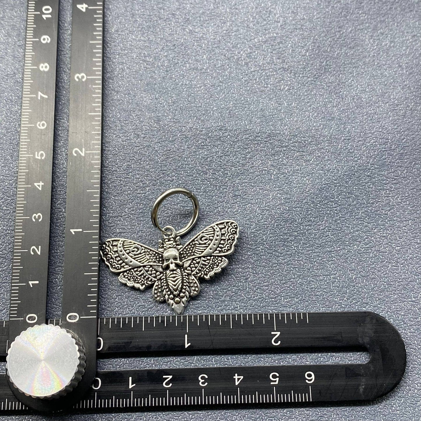 Gothic Moth Charm Huggie Earrings - GT