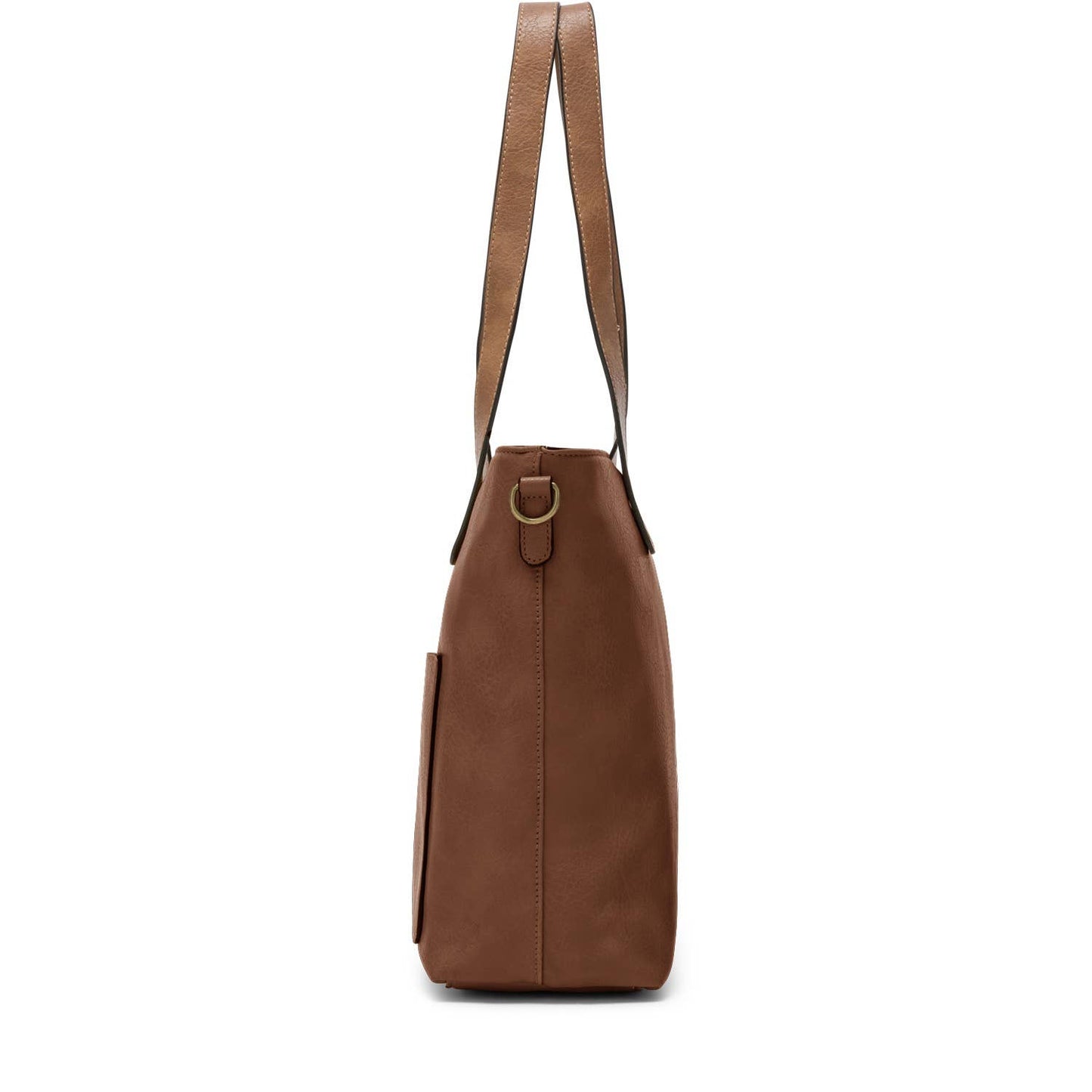 BERAUD - Women's shopper bag with shoulder strap: COFFEE BROWN