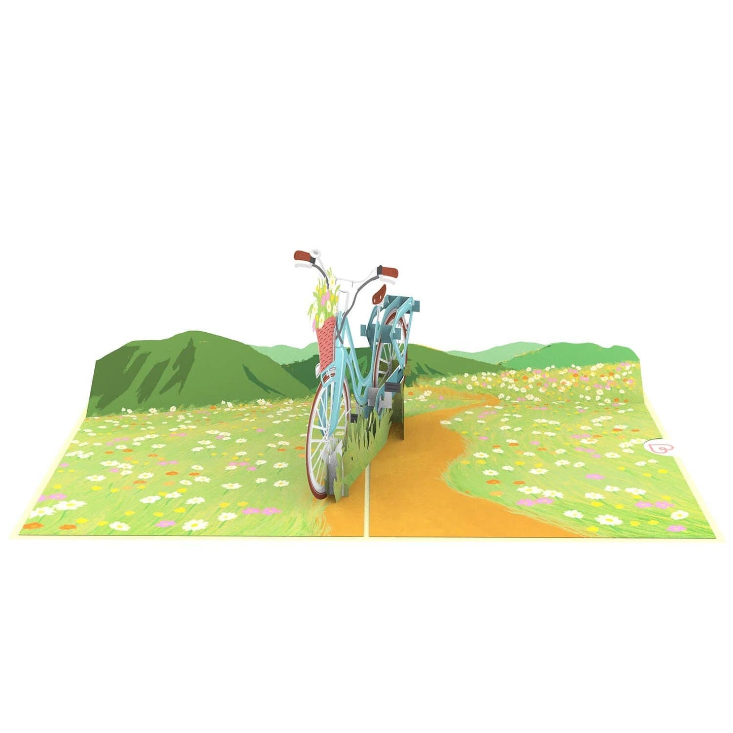 Bicycle with flower pop-up card