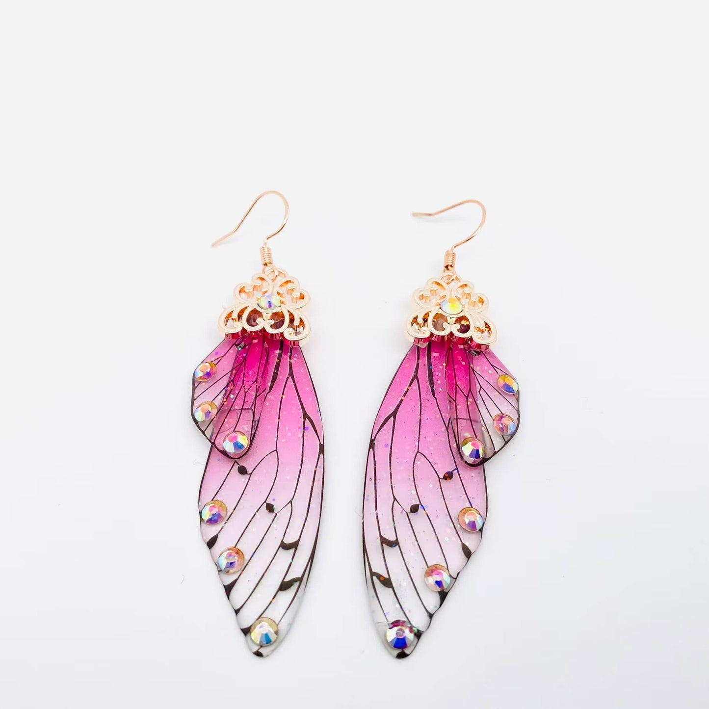 Handmade Fairy Wings Earrings Insect Butterfly Wing