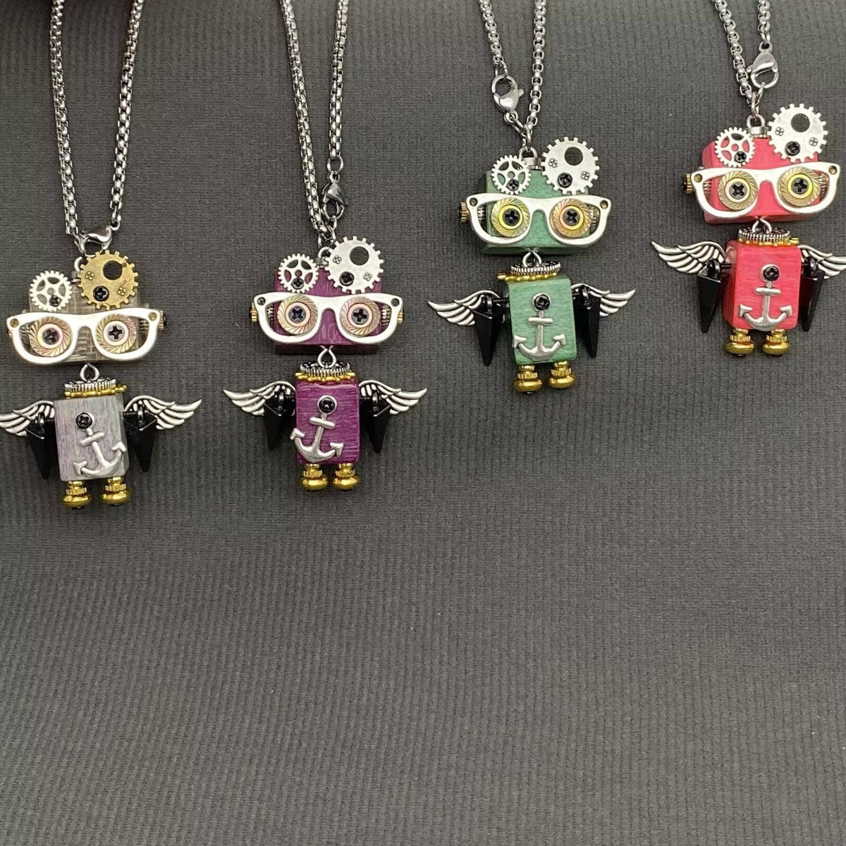 Multiple Styles Handmade Robot Charm Necklace - MIO72915