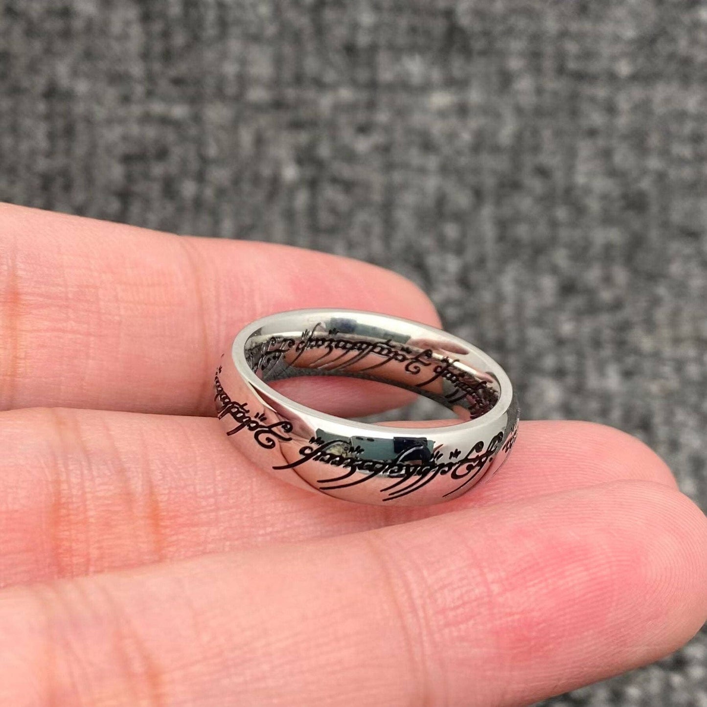 The Lord of The Rings 6mm Stainless Steel Ring - MJ/MR
