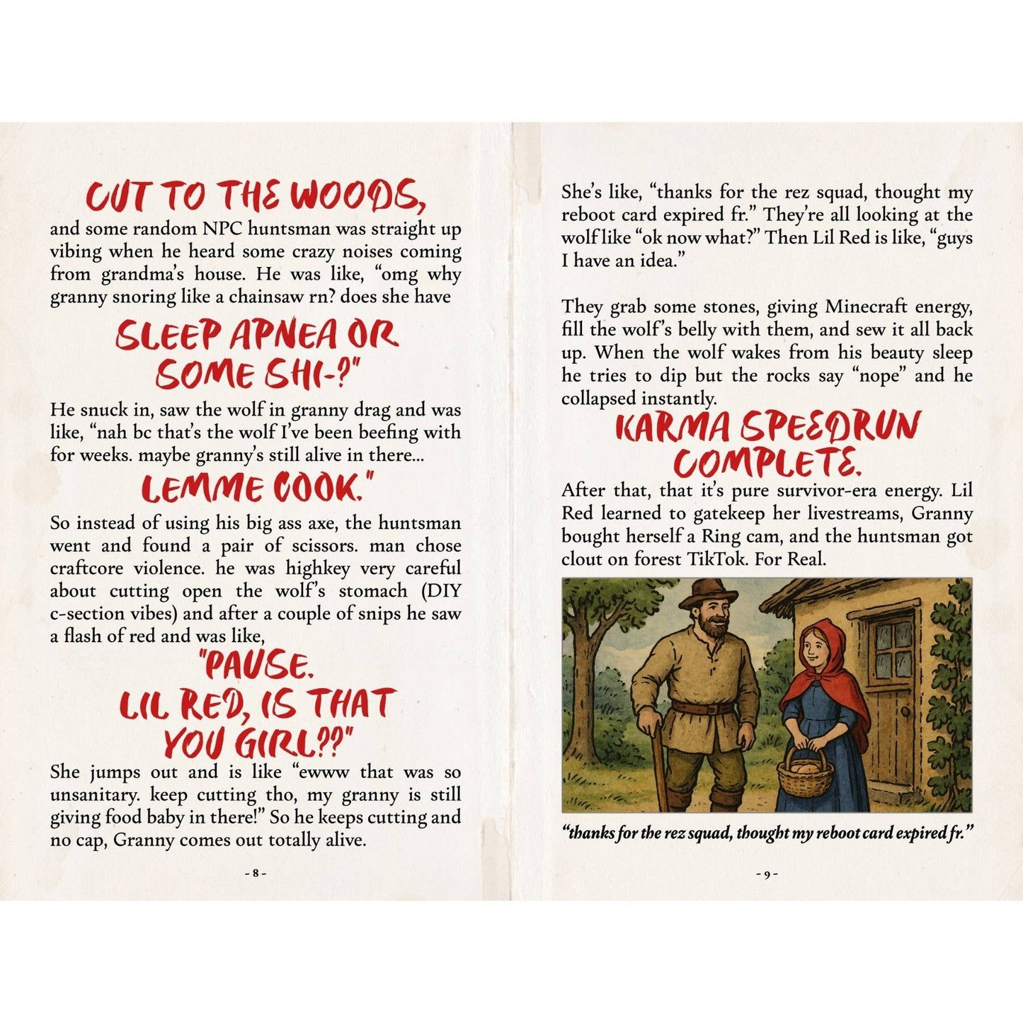 Brainrot Bedtime Stories Funny Gift Book