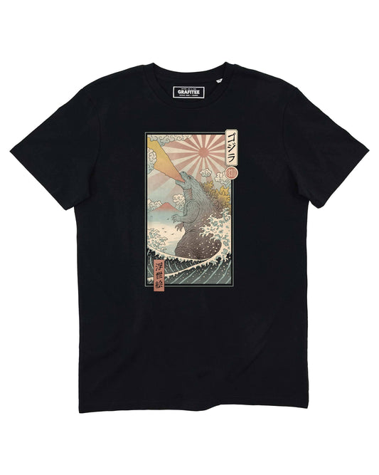 King Kaiju T-shirt - Godzilla Japanese manga t-shirt: Black / M