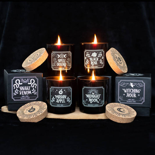 Set of 6 Midnight Ritual Gothic Candles