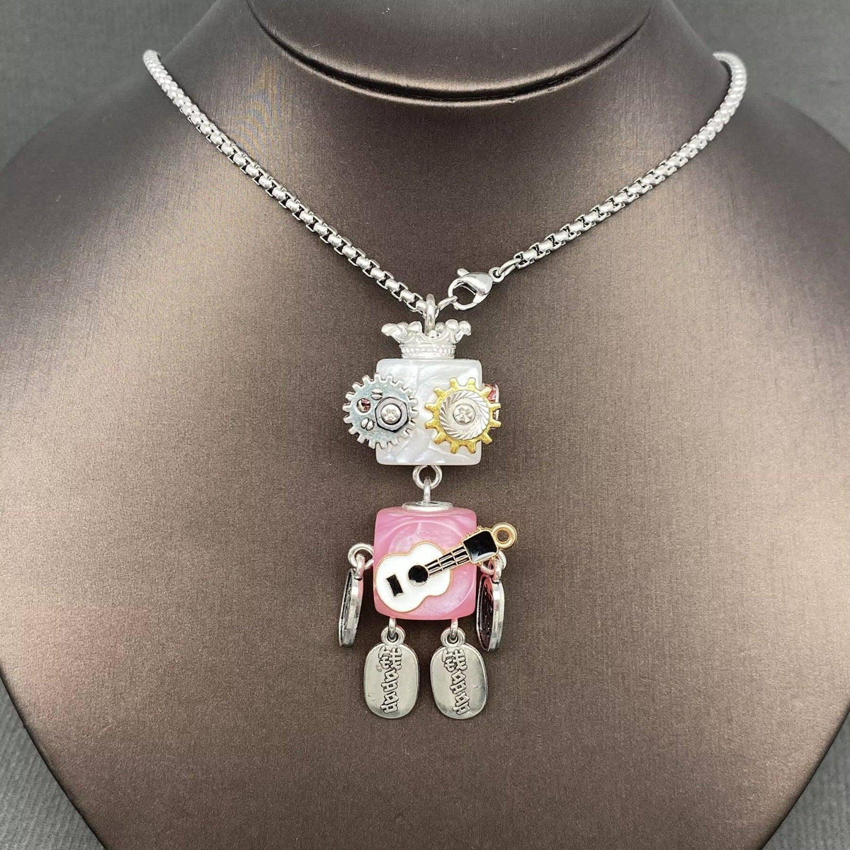 Multiple Styles Handmade Robot Charm Necklace - MIO72912