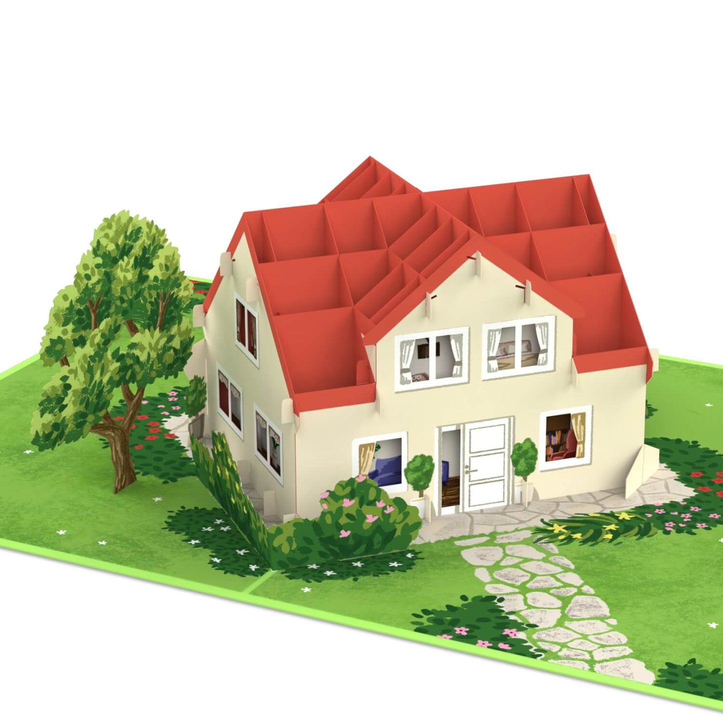 House with garden pop-up card