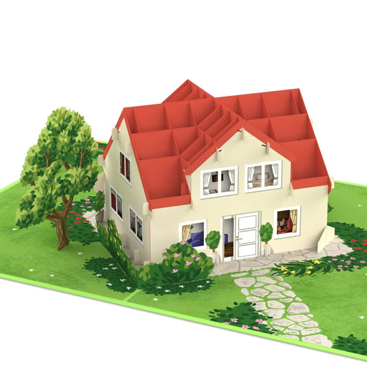 House with garden pop-up card