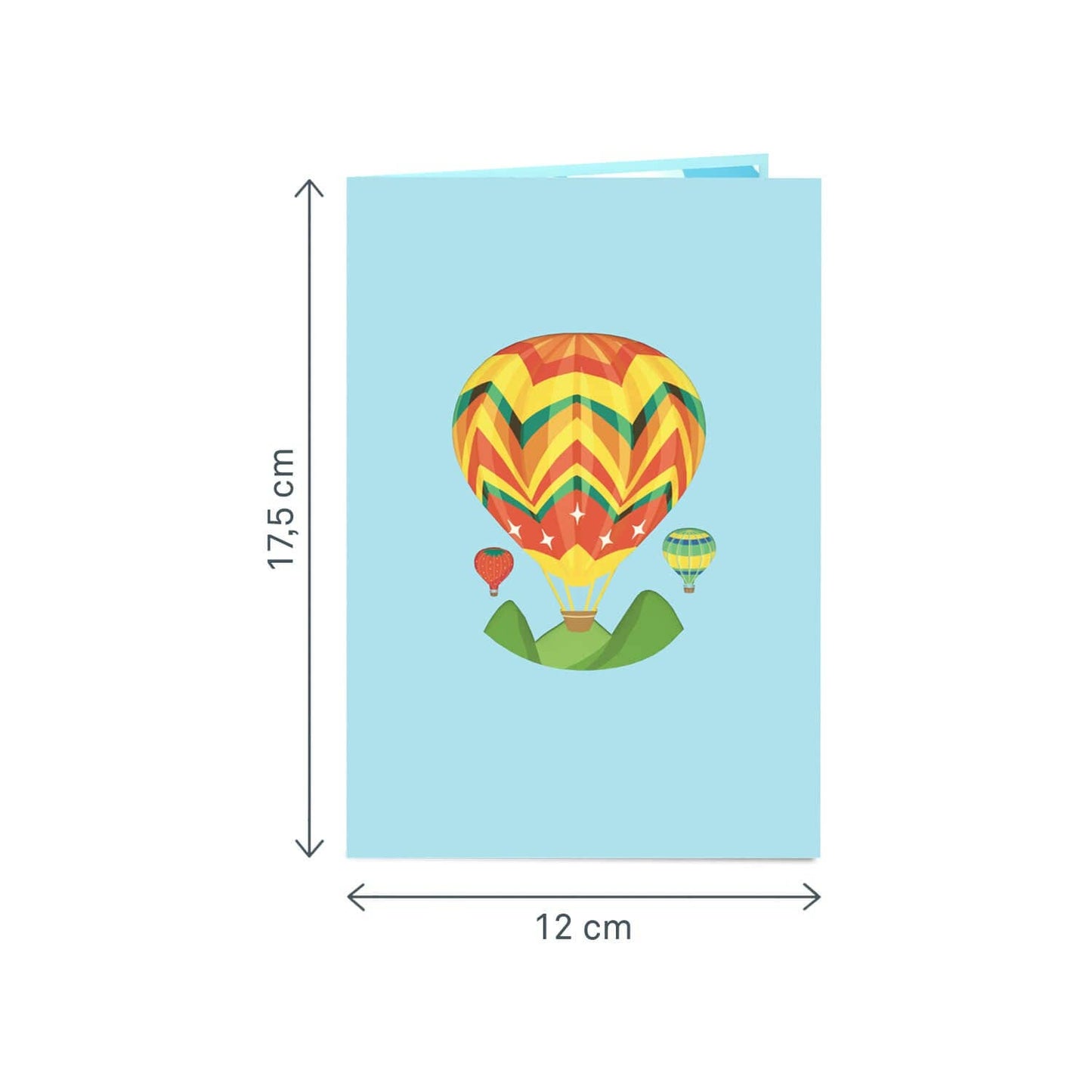 Hot air balloon pop-up card