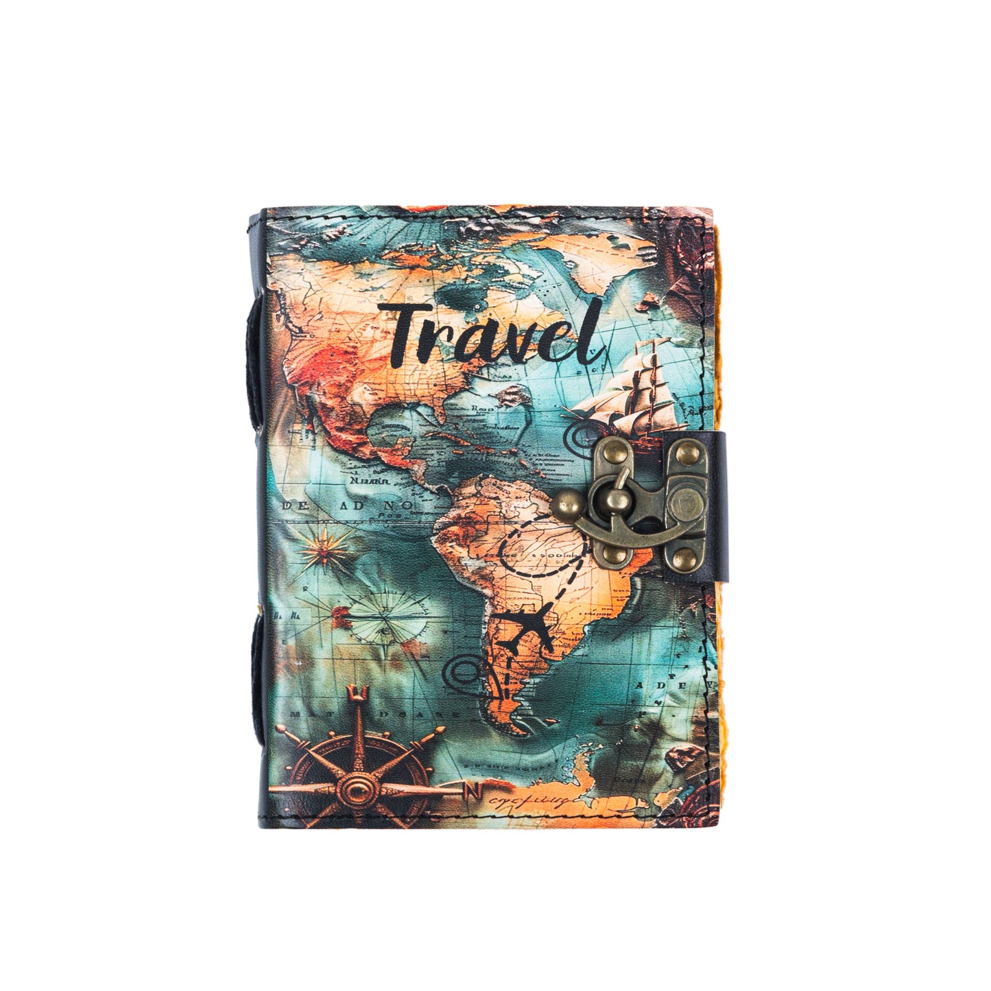 Vintage Leather Journal Notebook Diary for Travel Lovers