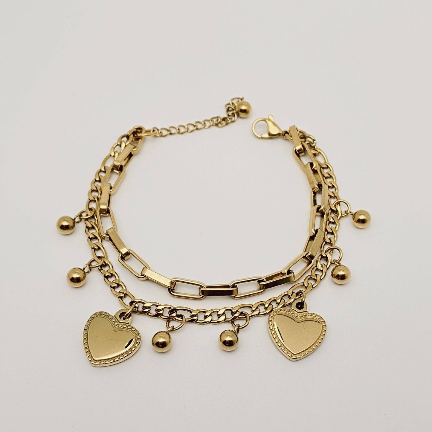 Herzform Doppel Armband