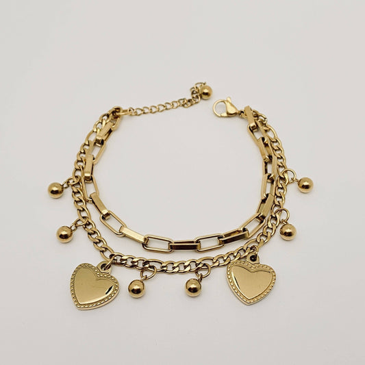 Herzform Doppel Armband