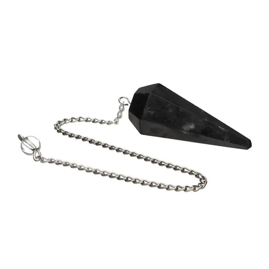 Faceted Shungite Pendulum