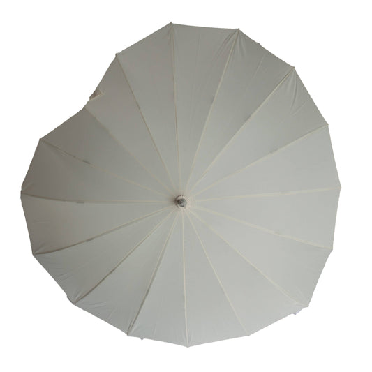 Heart Shaped Umbrella by Soake in Cream - BCSHCR: Cream