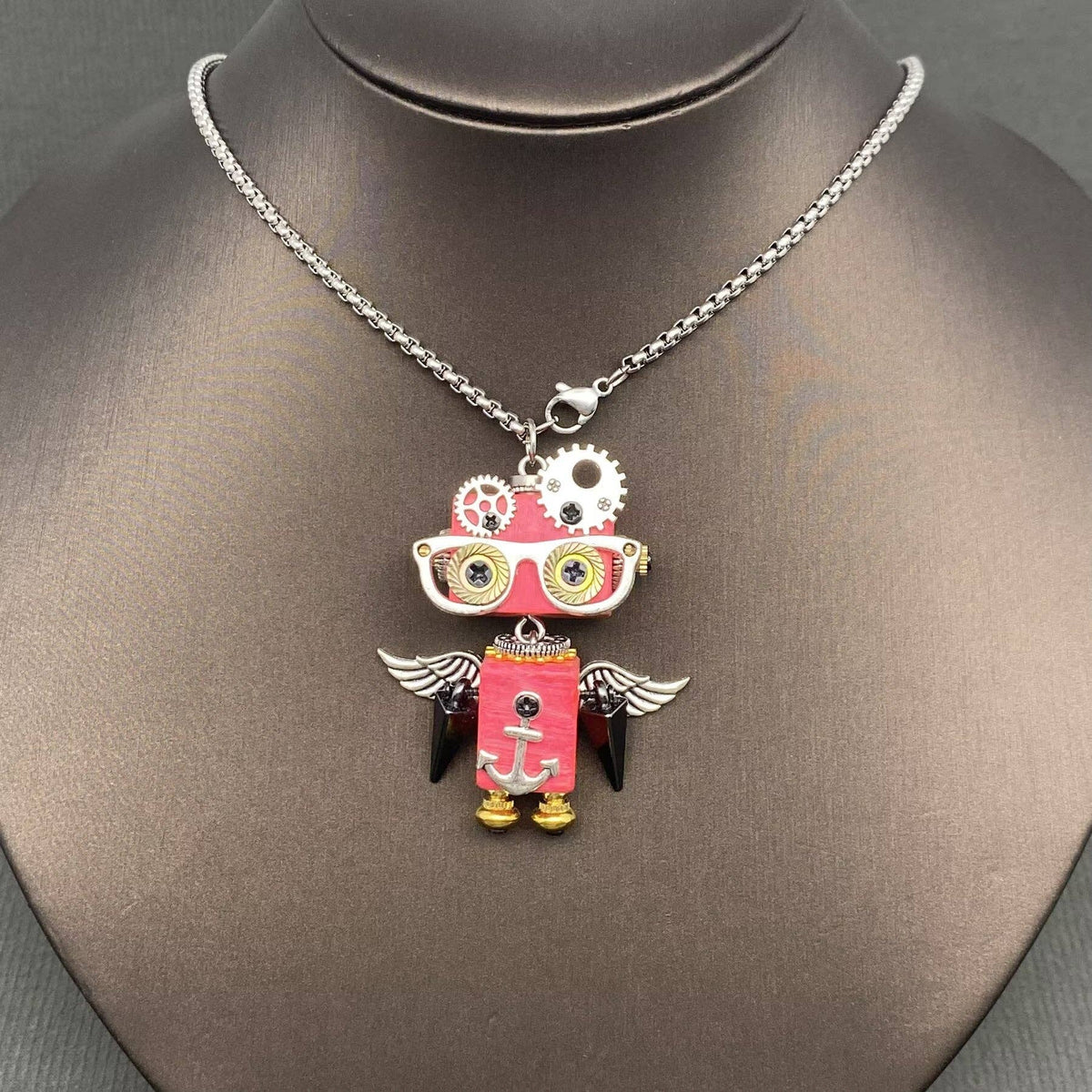 Multiple Styles Handmade Robot Charm Necklace - MIO72915