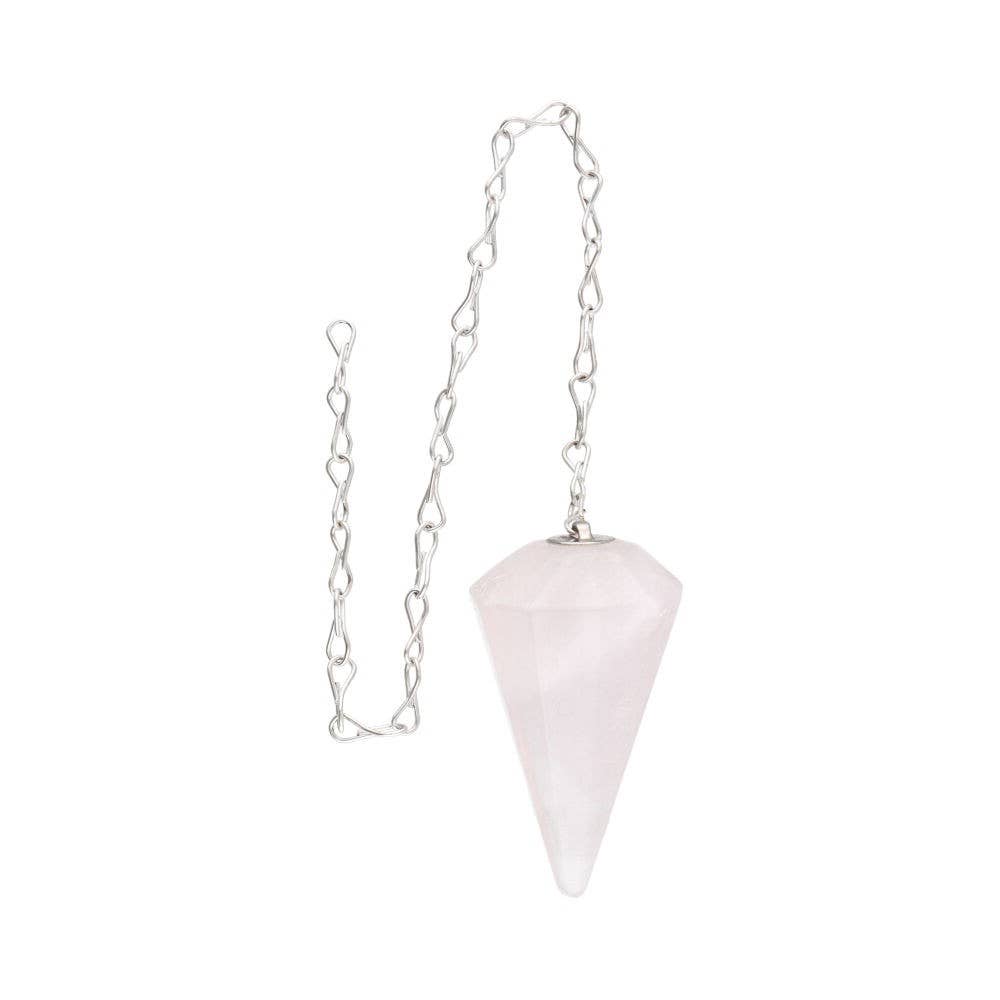 Faceted Rose Quartz Pendulum (FAC44)
