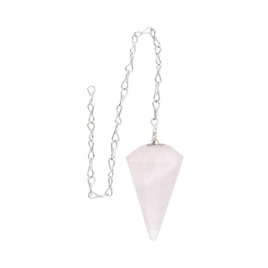 Faceted Rose Quartz Pendulum (FAC44)