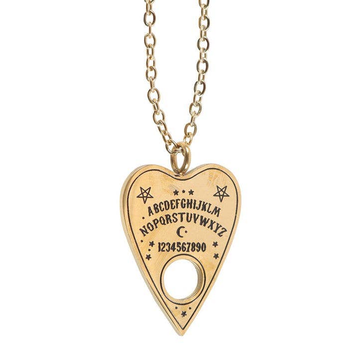Talking Board Planchette Necklace on Greeting Card