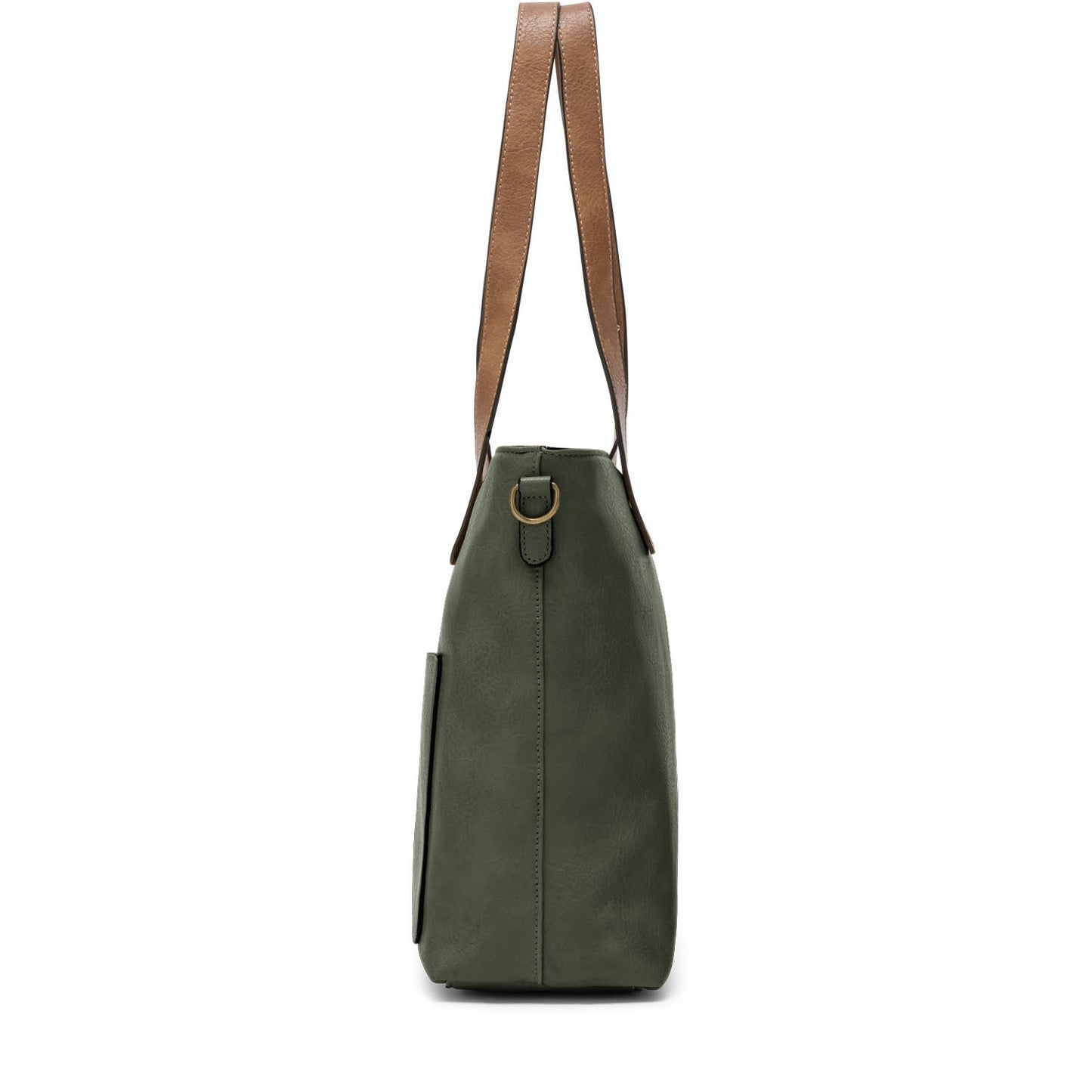 BERAUD - Women's shopper bag with shoulder strap: COFFEE BROWN