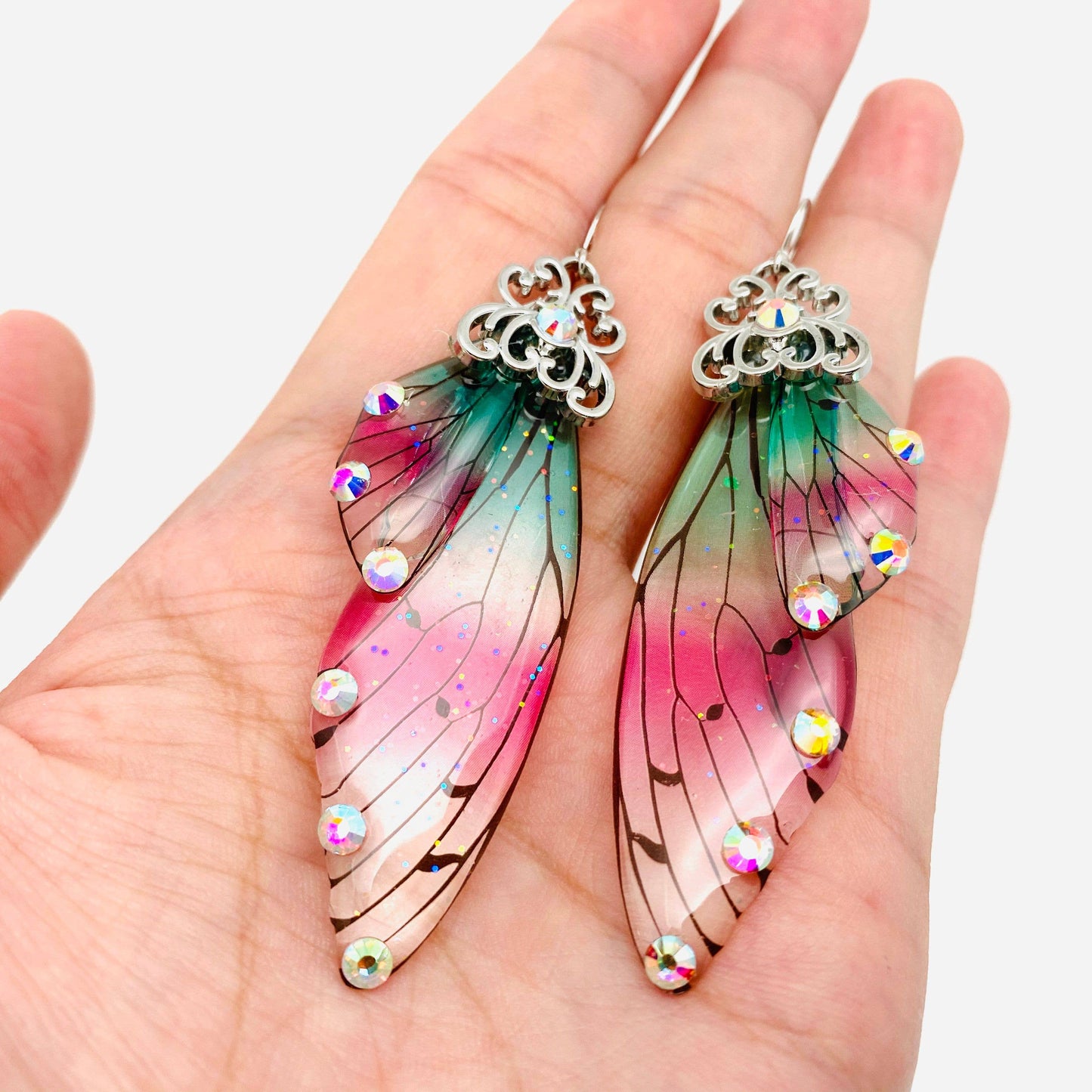 Handmade Fairy Wings Earrings Insect Butterfly Wing