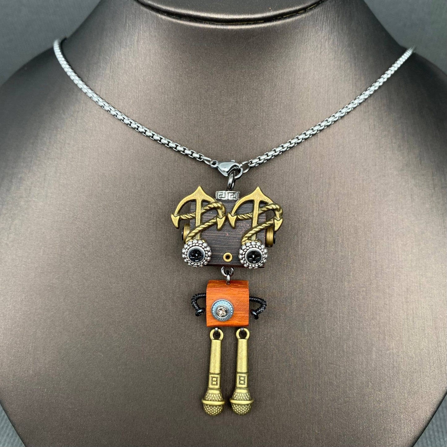 Multiple Styles Handmade Robot Charm Necklace - MIO68929